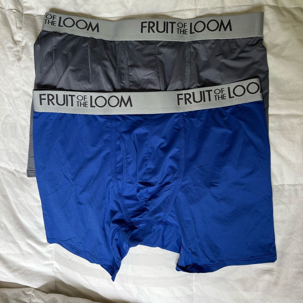 2 Fruit of the Loom Boxer Briefs mesh Size Large
